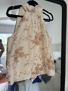 Ramy Brook Cara Halter Floral Embroidered Top. NWOT